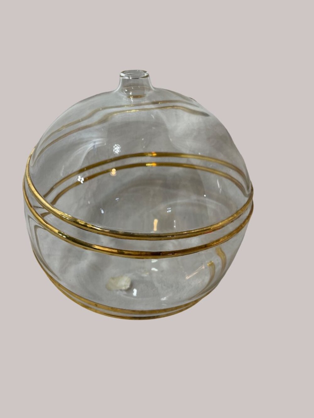 Art Glass Bubble by Lefton Gold Swirls Stunning!!